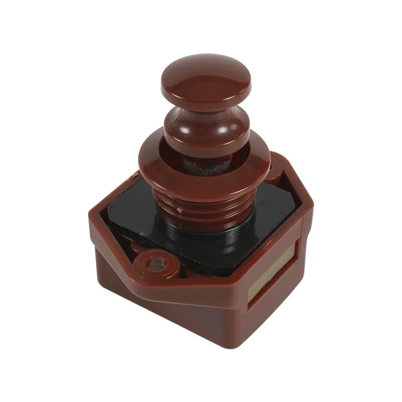 OEM Brown Cabinet Lock For Camper Trailers 20 PCS Zinc Alloy + ABS Wood Board 15mm Cupboard Lock Interior RV Accessories