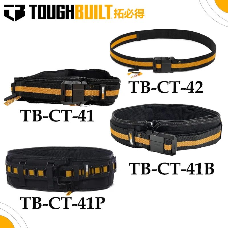 1. Toughbuilt Work Belt, Adjustable Size Sturdy Durable Tool Belt For Construction Workers DIY Handyman