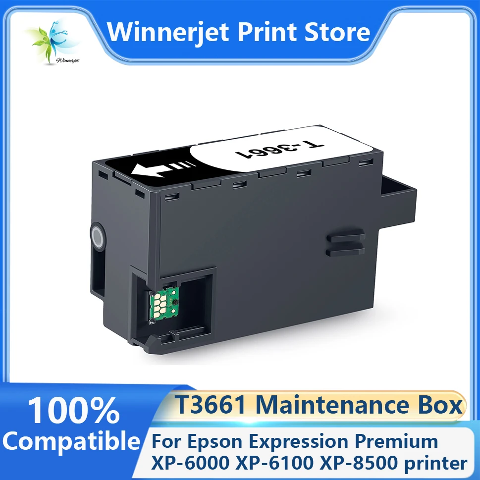 

T3661 E3661 Maintenance Box Waste Ink Tank With one time use chip for Epson XP-6000 XP-6001 XP-6005 XP-8500 XP-8600 printer
