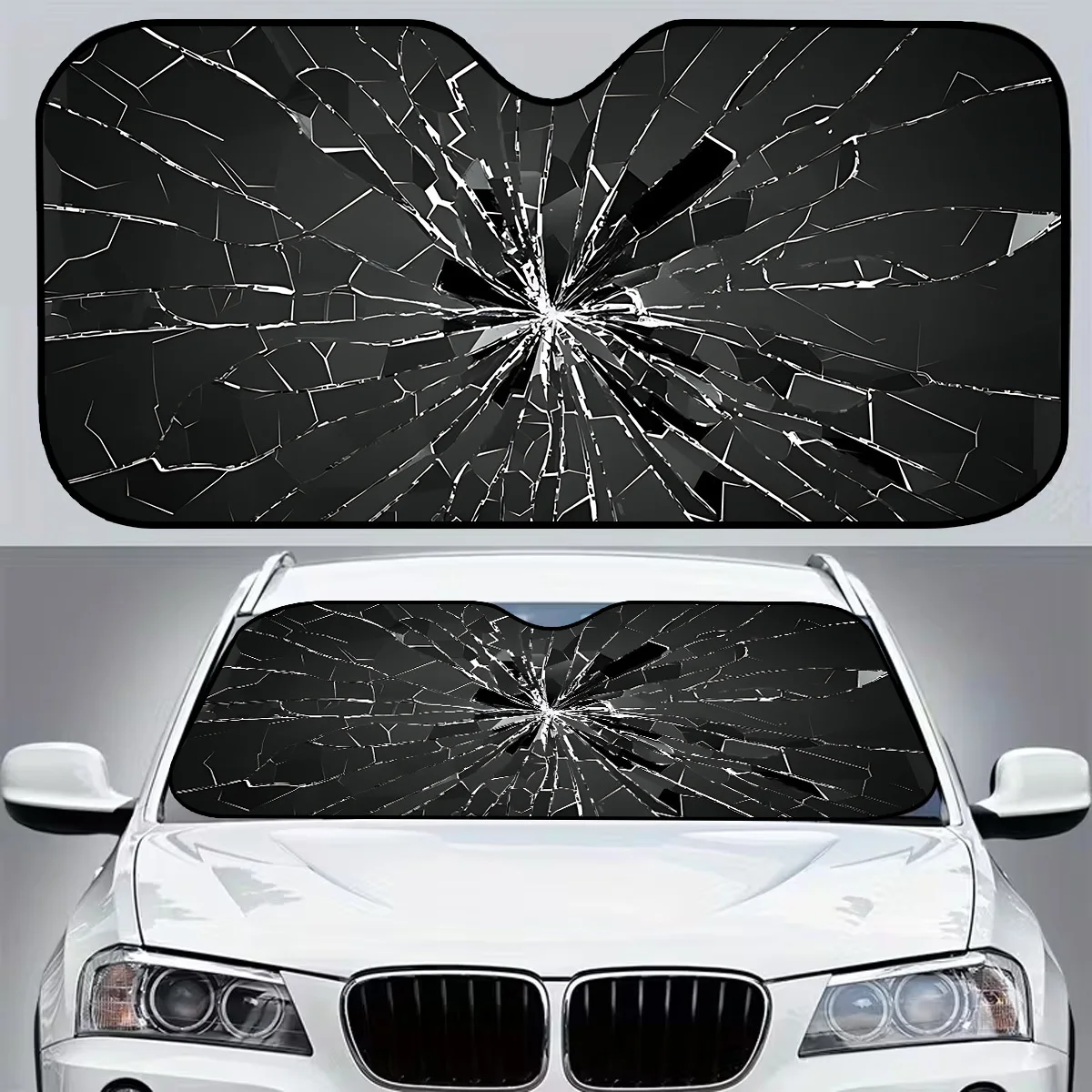 1pc Simple and Stylish Car Sunshade, Foldable for Easy Storage, Protective Sunshade to Keep the Car Cool, Convenient