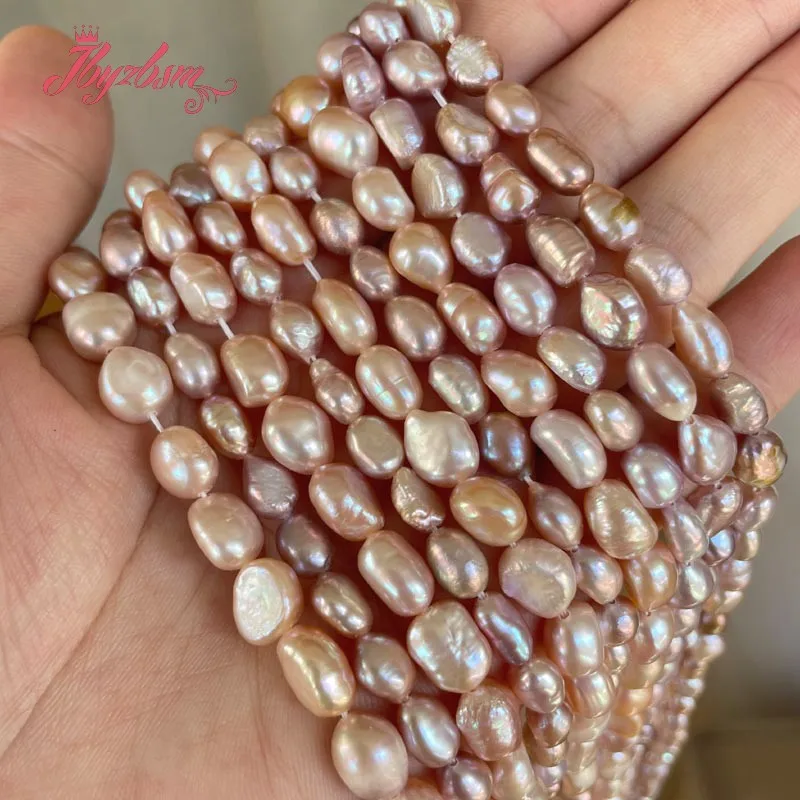 

5-7/7-8/8-9mm Purple Irregular Freshwater Pearl 100% Natural Stone for DIY Elegant Jewelry Making Necklace Bracelet Earring 15"