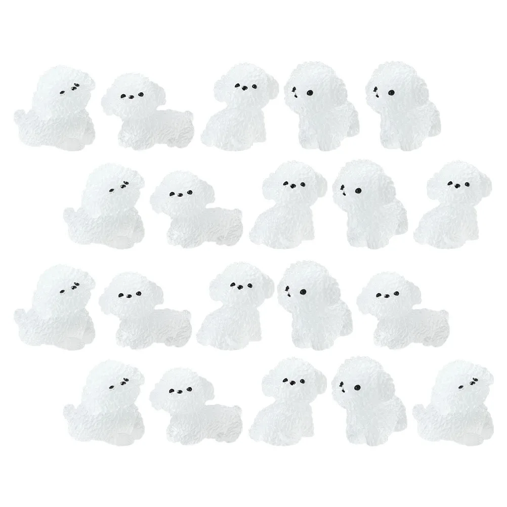 

20pcs Mini Dog Resin Micro Landscape Dog Animal Decor For Garden Yard Lawn Balcony Car Moss Landscape Tiny Puppy Statues