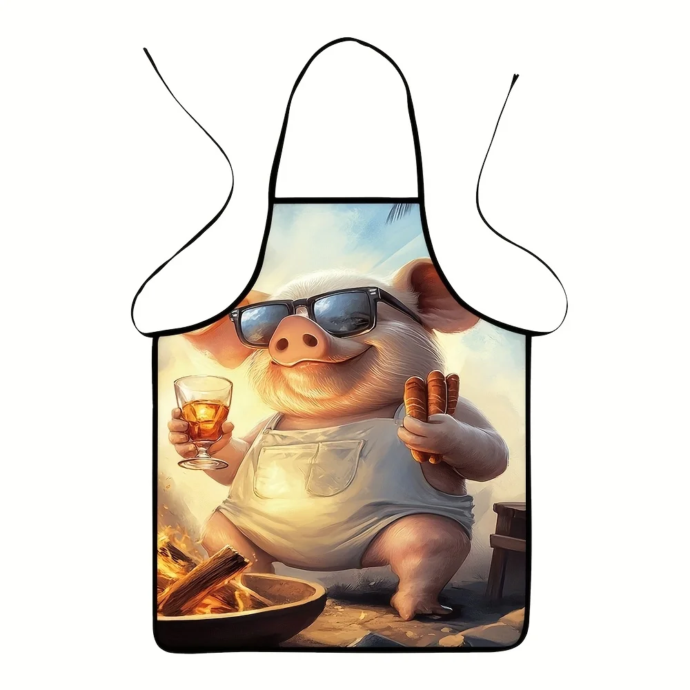 

Funny Pig Chef Apron, Durable & Easy To Wash, Home Work Apron