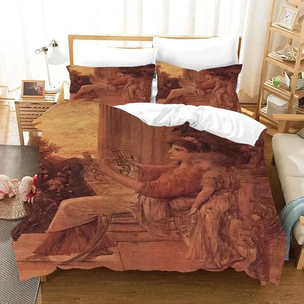 Angel Oil Painting Microfibre Bedding Sets, Children's Birthday Gift with Zip Room Decor for Teenagers adulte  Duvet C