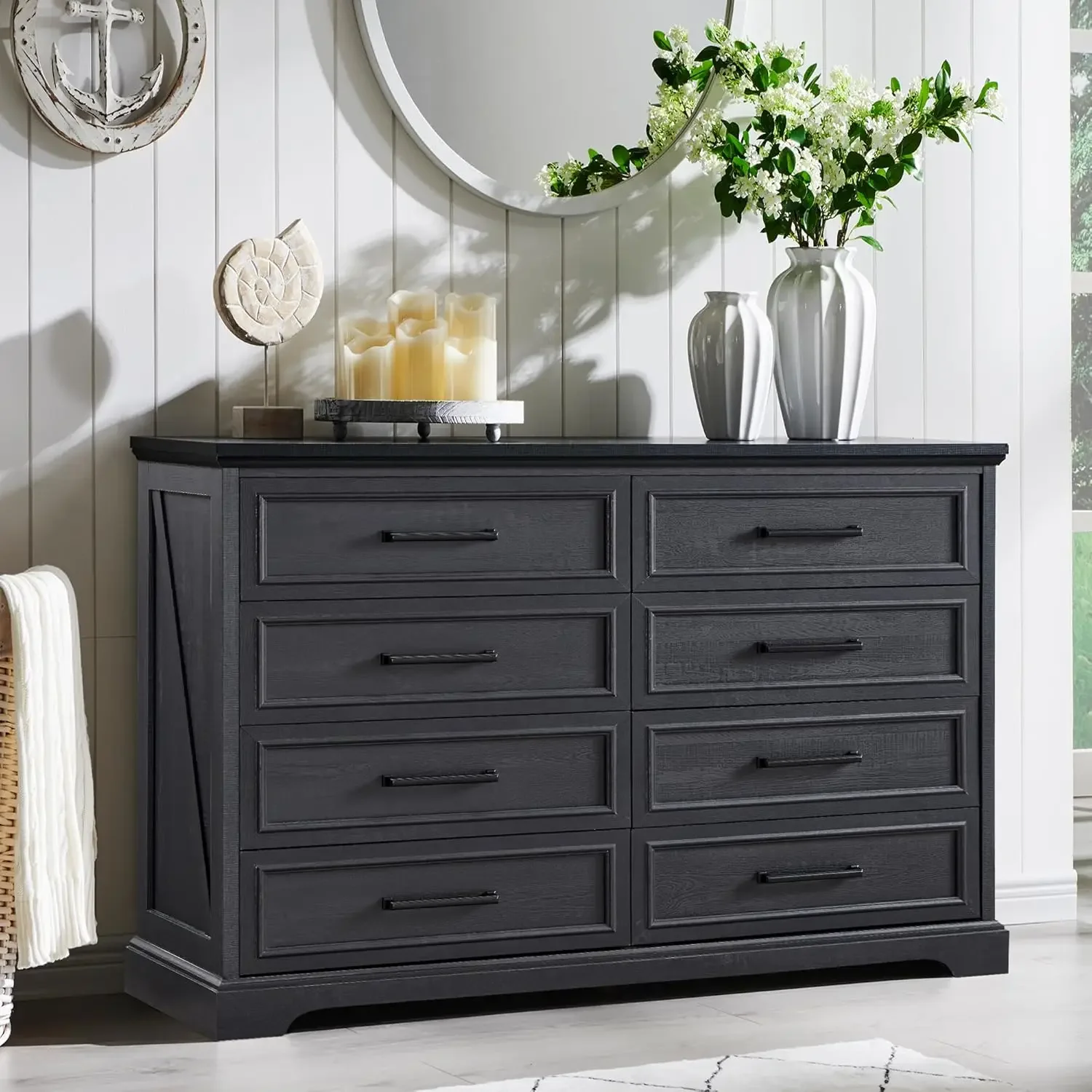 Farmhouse 8 Drawers Dresser Chests for Bedroom,52