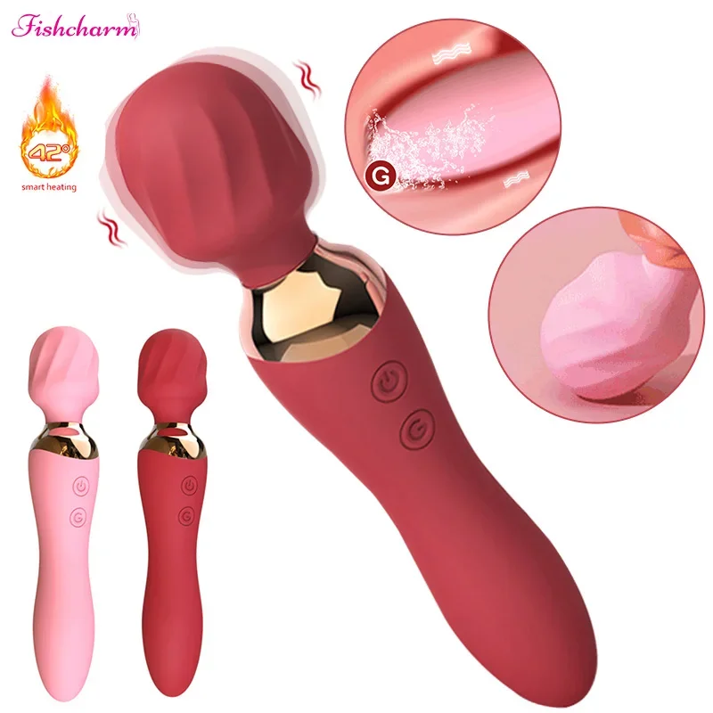 10 Speeds Heating AV Vibrators Magic Wand Vibrators Clitoral Stimulators Vaginal G-spot Massagers Women's Masturbators Sex Toys