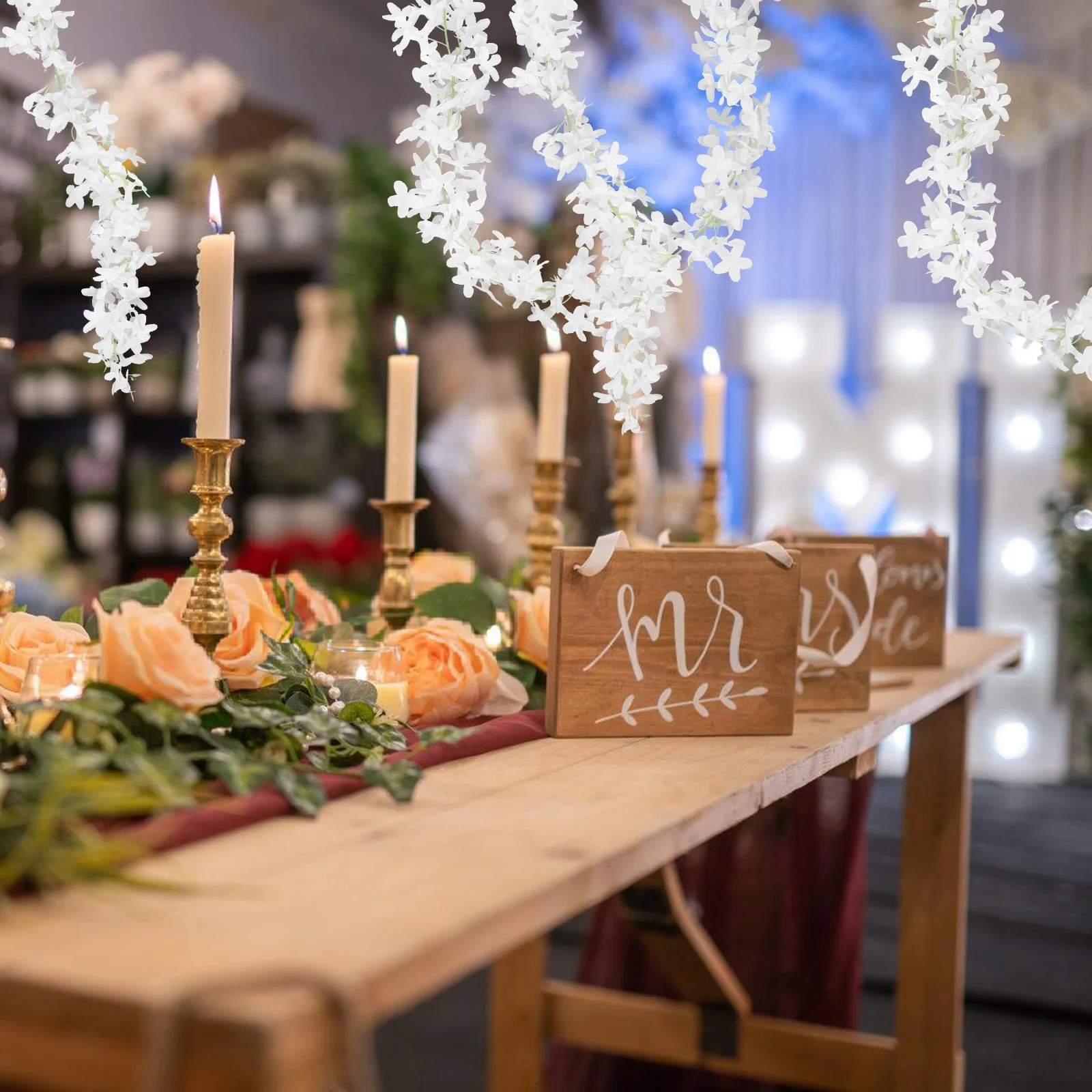 

Simulated Lilac Vine Fake Hanging Flowers Artificial Outdoor Plants Greenery Garland