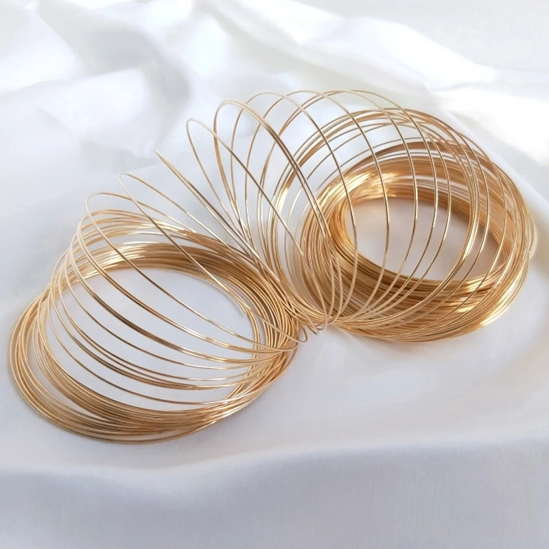 2 Pieces 50turns  Memory Stainless Steel Wire Spring Gold Plating  DIY Handmade Fashion Jewelry Connection Accessories Materials