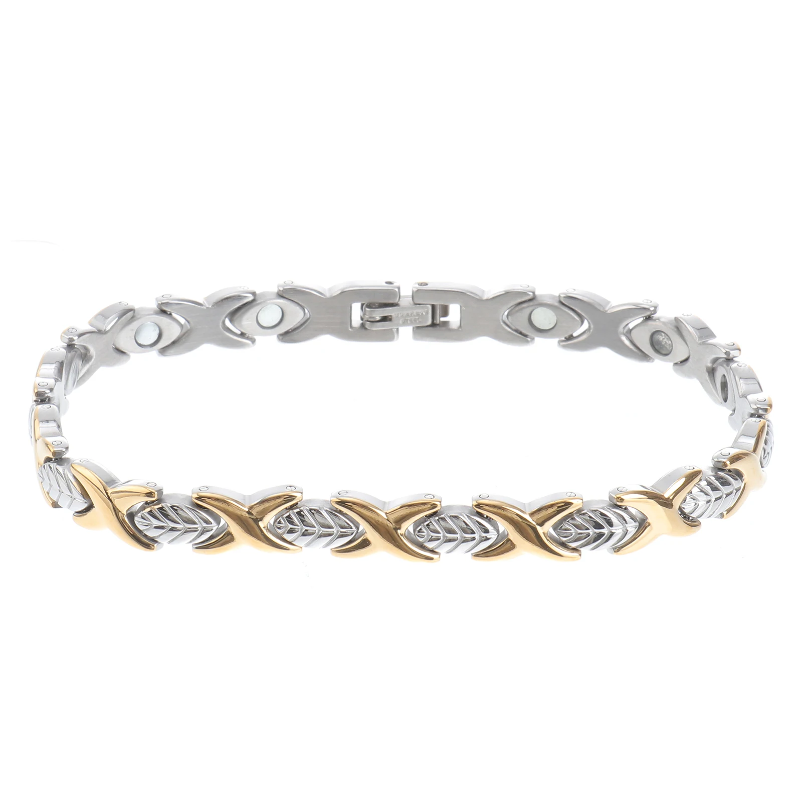 

1pc Titanium Steel Magnetic Health Ornament Wrist Fashion Hand Jewelry Safe Women Magnet Bracelet Durable Casual Business Gift