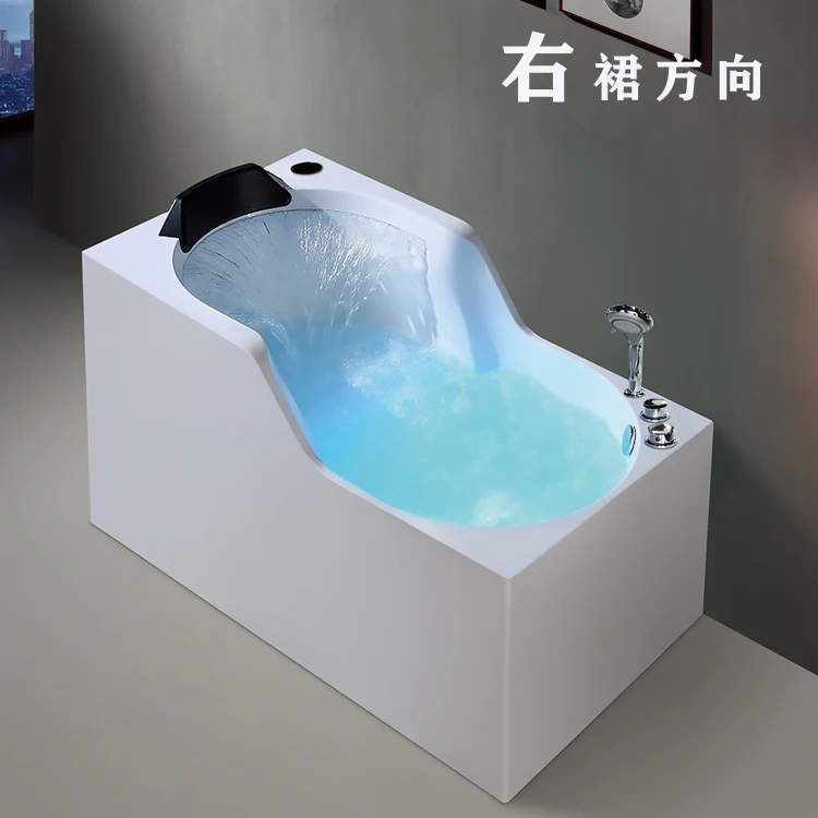 Surfing massage bidet bath household small apartment intelligent constant temperature heating bubble shoulder waterfall bath