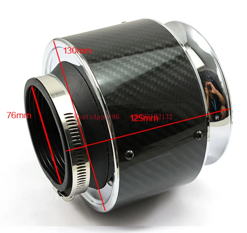 

Автомобильный впускной фильтрующий элемент из углеродного волокна с высоким расходом, впускной воздушный фильтр из настоящего углеродного волокна, модифицированная грибовидная головка автомобиля