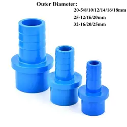 1~20pcs OD 20/25/32 mm To 5~25 PVC Pagoda Hose Connector Garden Irrigation Aquarium Fish Tank  Water Pipe Connector Fittings