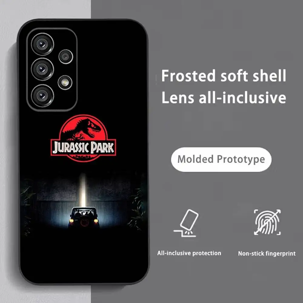 Casing Ponsel Dinosaurus Ganas Untuk Samsung S25,S24,S21,S22,S23,S30,Ultra,S20,Plus,Fe,Lite,Note,10,9,5G Penutup Hitam