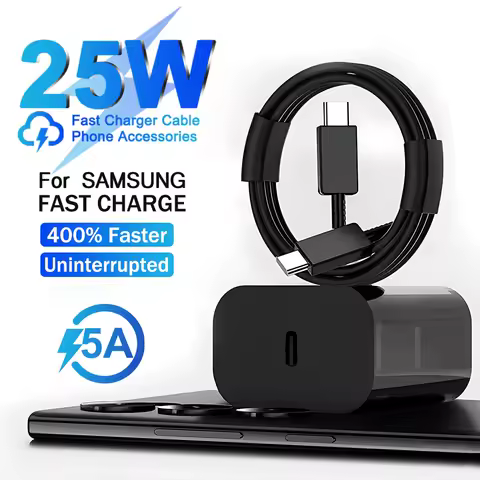 PD 25W Fast Charger For Samsung Galaxy S24 S23 S22 S25 Ultra Plus A35 A54 A55 5G USB C Charger Type C Charging Cable Accessories
