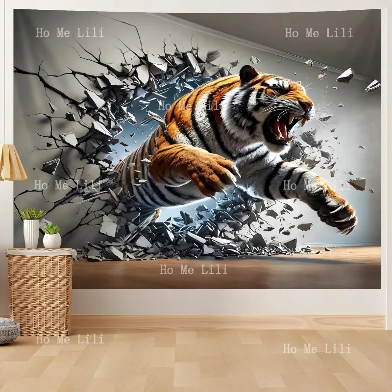 

3D постер с принтом животных, гобелен с тигром, настенная живопись для спальни и гостиной