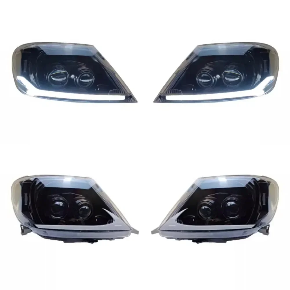 

Фара переднего бампера в сборе для Toyota HiLux vigo 2008-2011, модифицированная линза, дневные ходовые огни, указатель поворота