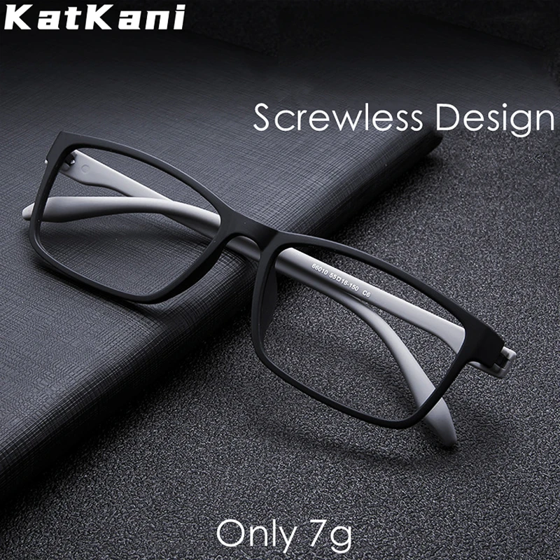 KatKani New Ultra-light Comfortable TR90 Screwless Design Retro Square Optical Prescription Glasses Frame Men And Women 66010