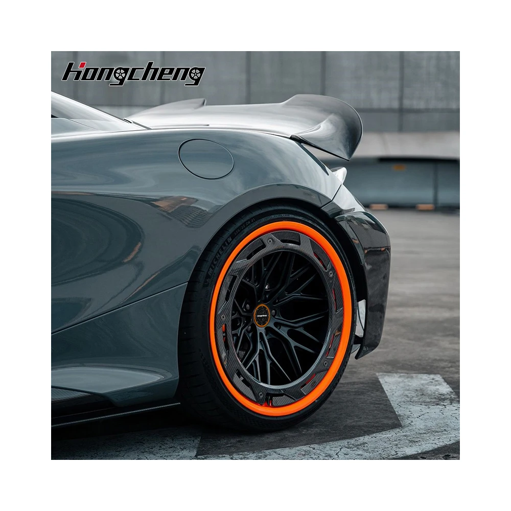 

18 19 20 21 22 24 Inch 5 Hole 5x112 5x114.3 5x120 Alloy Wheels Carbon Fiber Decorative Ring Forged Wheels For Mclaren 765lt