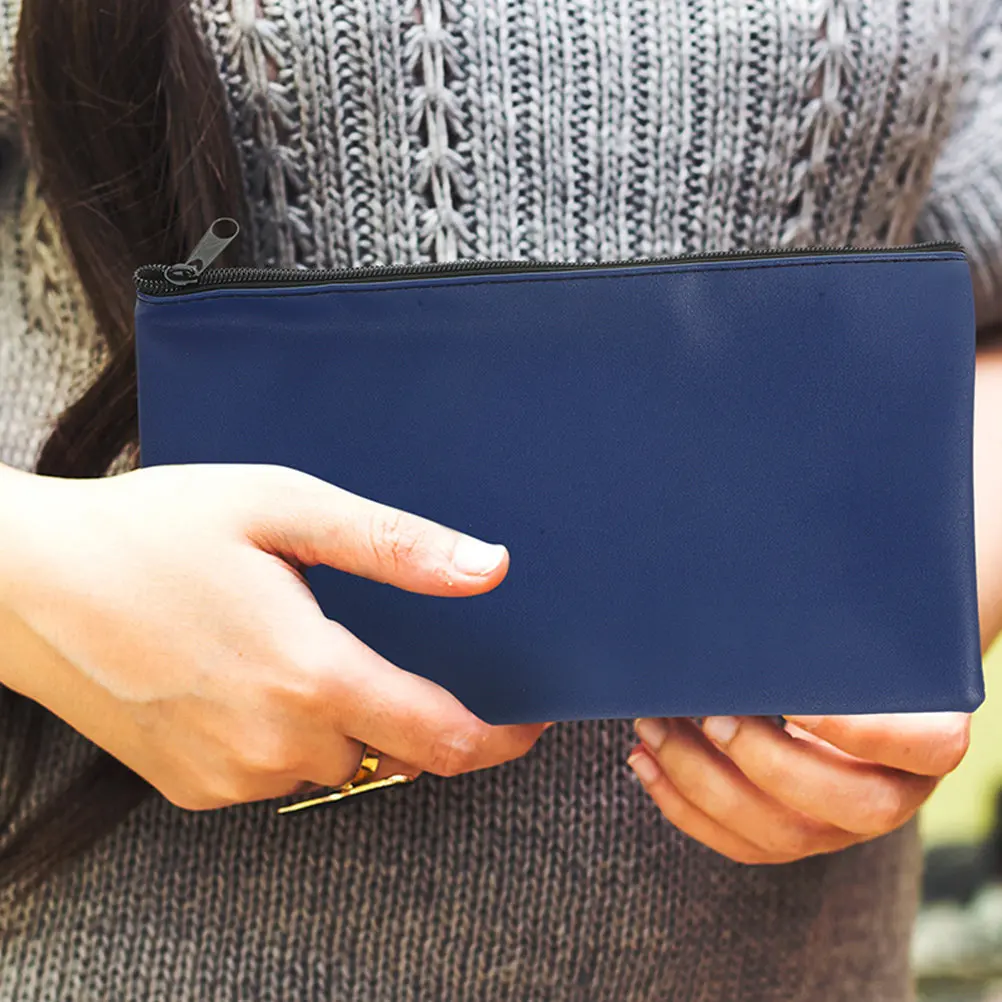 

3Pcs Zipper File Bags Bill Organizers Large Capacity Cash Receipt Holders Money Pouch Organizer for Office