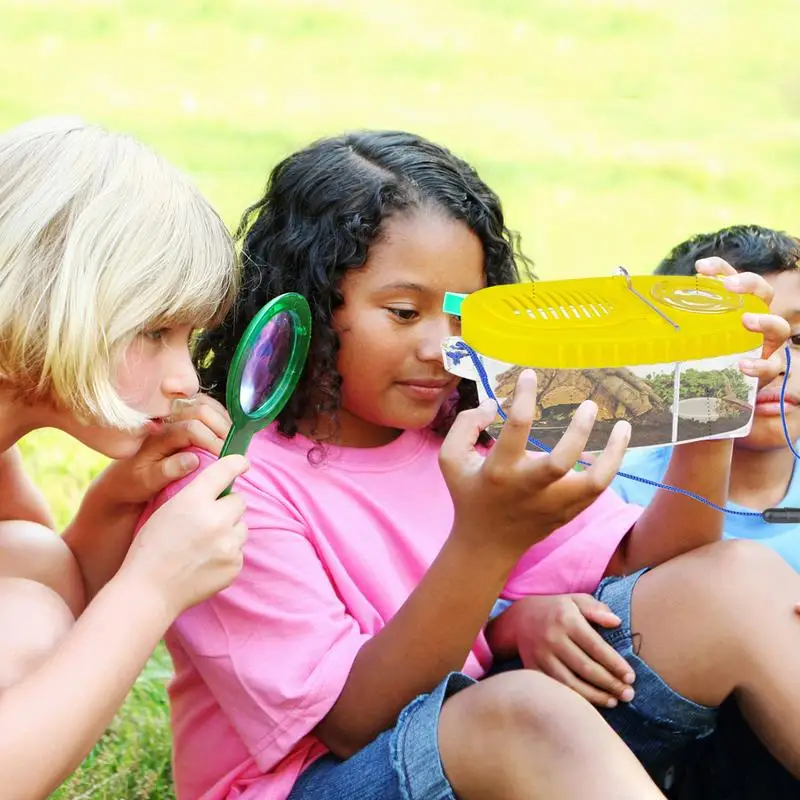 Educational Kids Insect Catching Box Educational Insect Observation Box Insect Catcher Kit With Butterfly Net Magnifying Glass