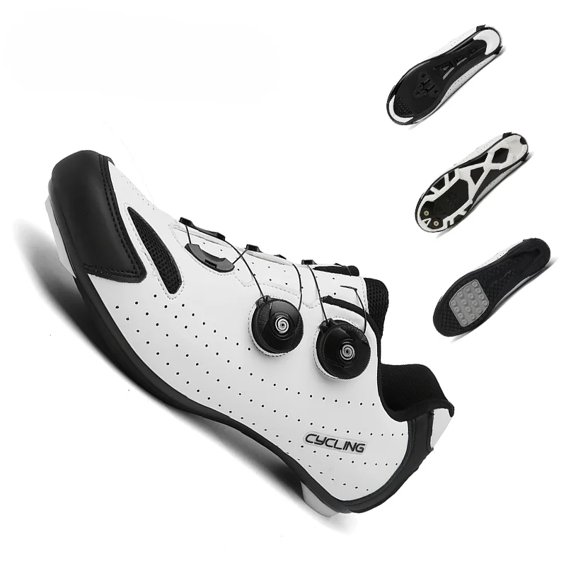 

Велосипедная обувь. Мужская обувь для шоссейного велосипеда с плоской подошвой. Обувь для гонок на шоссейном велосипеде. Быстросохнущая обувь со специальным замком.