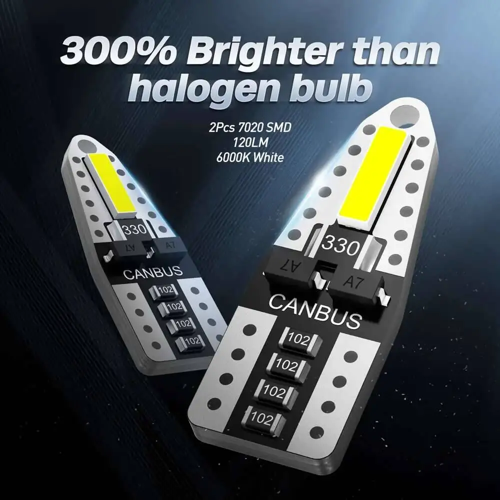 10X T10 LED W5W Bulb Auto Interior Reading Doom Trunk Light For Peugeot 206 508 307 406 3008 Led Car Lights 6000K White 12V image 4
