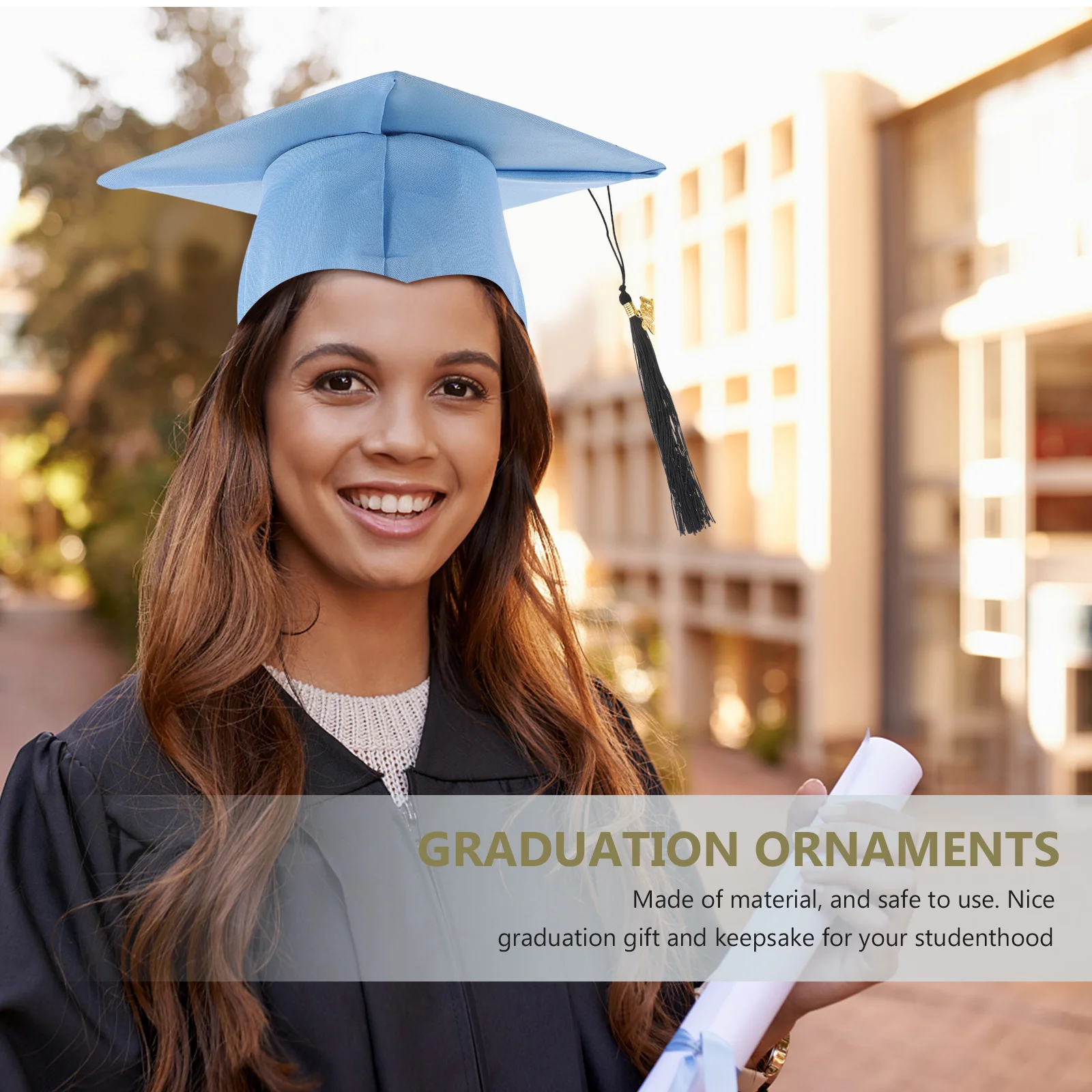 

6pcs 2021 Graduation Tassel For Doctor Hat Black Academic Honor Tassel Decorative School Ceremony Keepsake Multi-Use Keychain