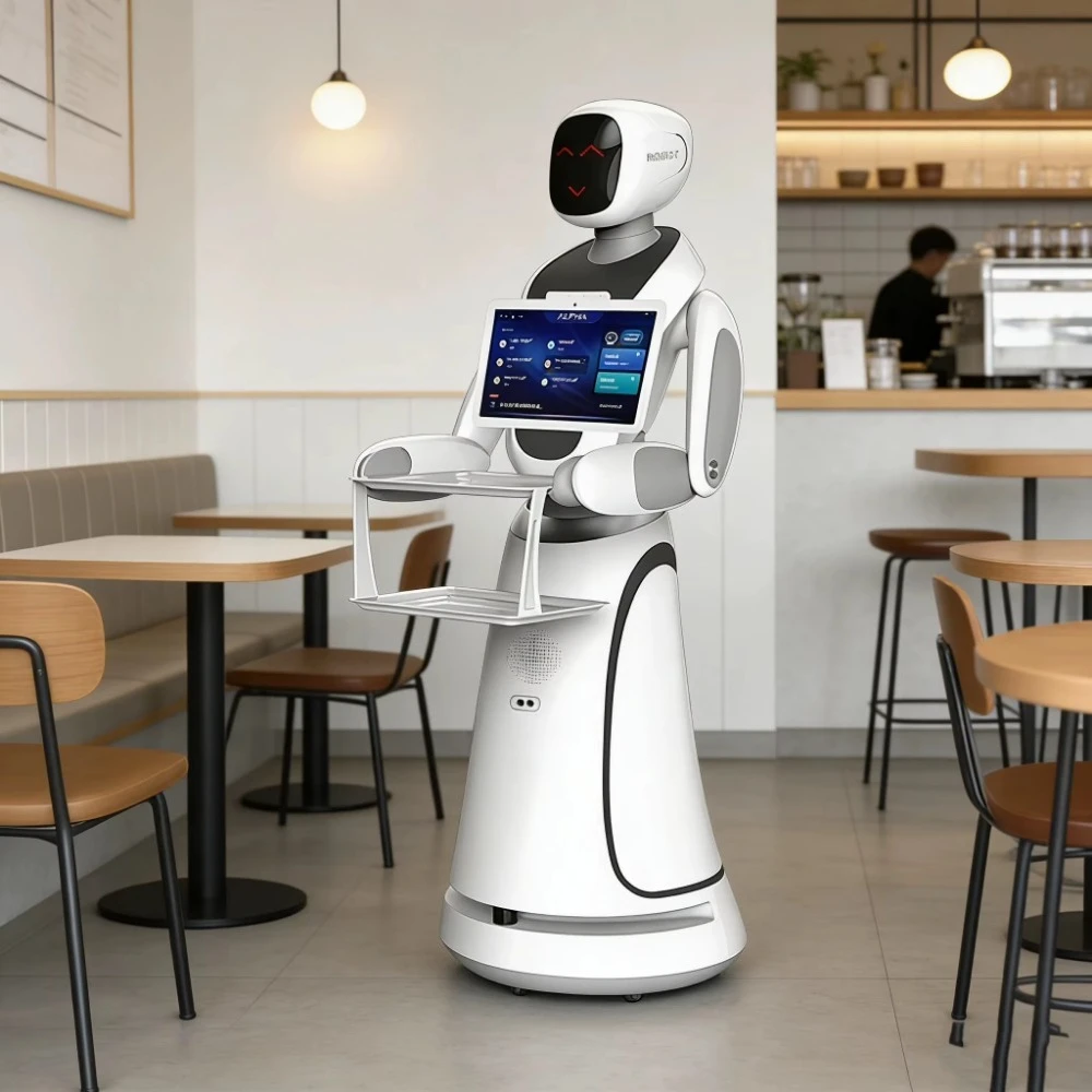 Cost-Effective Robotic Waiter Autonomous Catering Assistant with Auto-Charging for Fast Food Court Corporate Canteen & Buffet