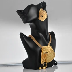 Dubai Gold Color Jewelry Set For Women Wedding Gift Young Lady Accessories Copper Light Weight Jewelry set
