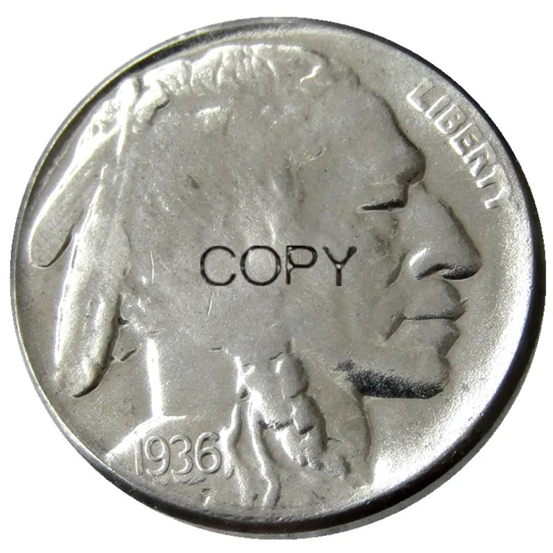 US 1936 Buffalo Nickel Five Cents Copy Decorative Coin