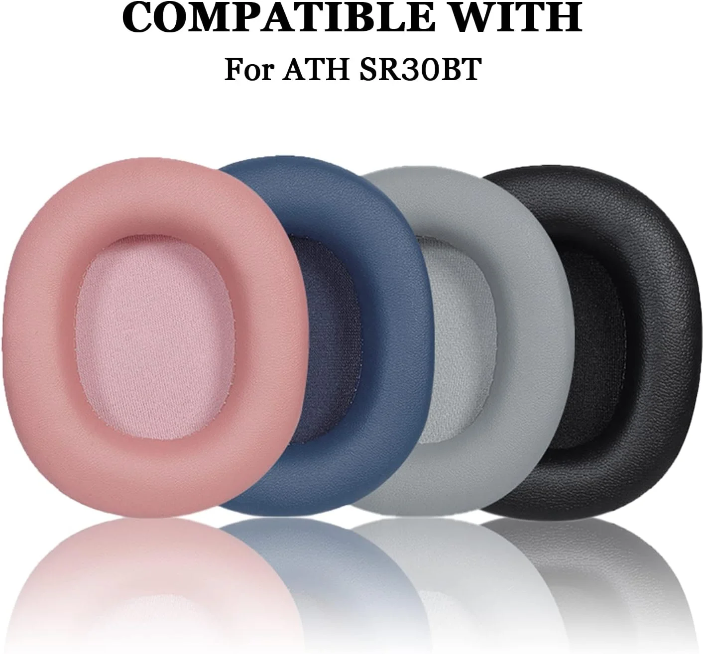 Replacement Ear Pads Compatible with ATH-SR30BT Headphone, Over-Ear Headphones Ear Pads, Protein Leather Ear Pads Repair Parts