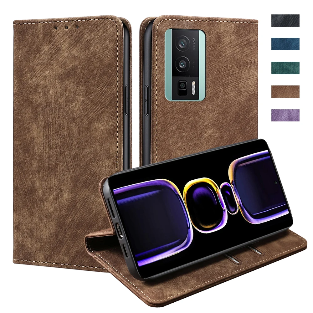 Luxury Leather Business Phone Case for Xiaomi Redmi K60 Pro K50 K40 K40s K30 Ultra K20 Case Flip  RFID Magnetic Wallet Cover