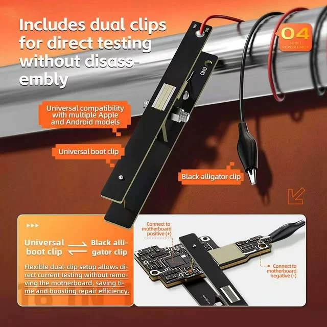 YCS D03 16-in-1 IP8–17 Pro Max & Multiple Android Universal Power on Cable for Phone Repair Motherboard Test Boot Line