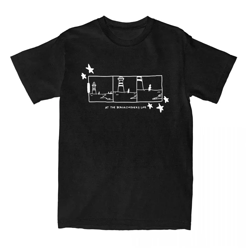 Gigi Perez Lighthouse Panel T-Shirt At The Beach, in Every Life Printing Tshirts Women CottonSummer O-neck T Shirt Unisex Tees