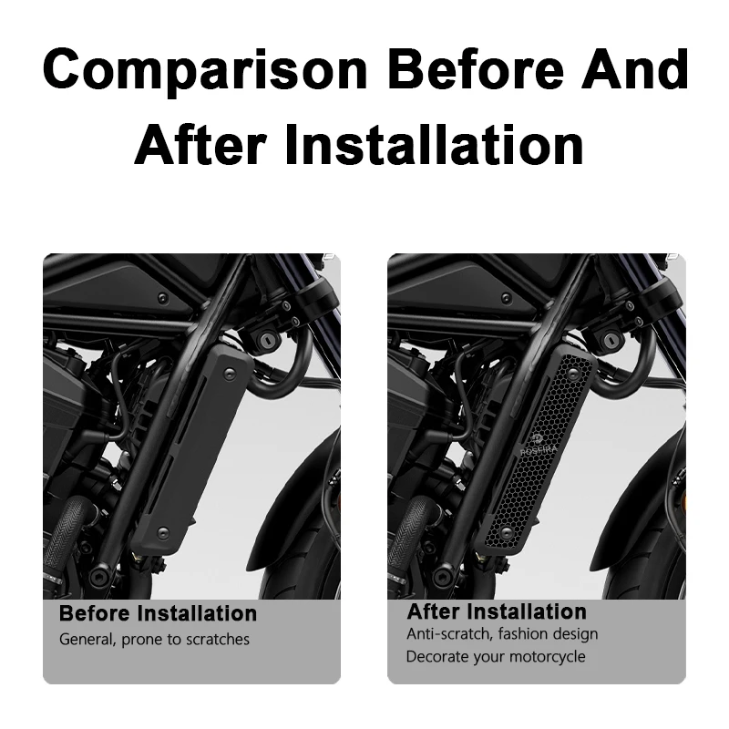POSFIRA Motorcycle Radiator Panel Sticker Vinyl Decals for Honda Rebel 1100 CMX CMX1100 2021 2022 2023 2024 2025 Accessories