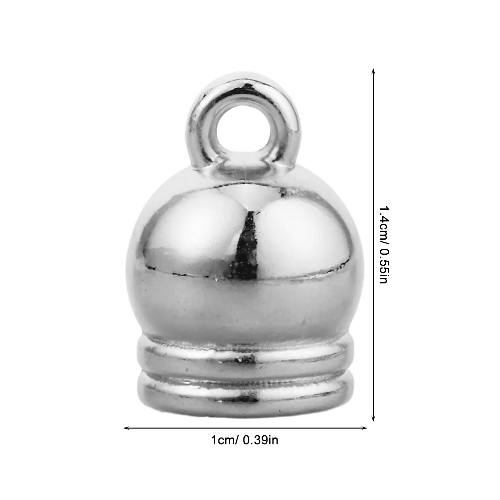 50Pcs Hanging Clock Tassel Caps Electroplated Ccb Mini Bells Graduation Tassel Accessories Cord End Fittings DIY Jewelry