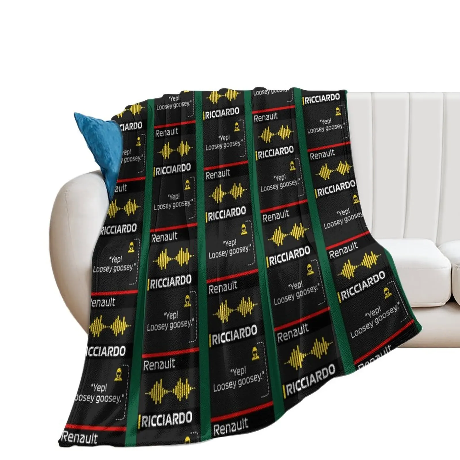 

F1 - Daniel Ricciardo - Radio Message (loosey, goosey) Throw Blanket Comforter Beautifuls Soft For Sofa Thin Blankets