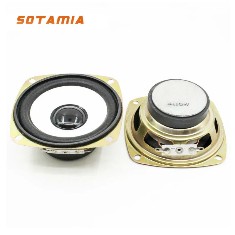 SOTAMIA 2Pcs 3 Inch Mini Audio Portable Sound Speaker Diver 4 Ohm 5W DIY Bluetooth Stereo Music Amplifier Speaker Home Theater