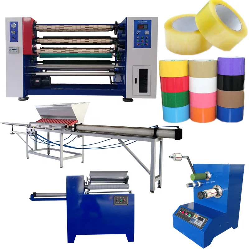 Fully automatic bopp tape slitting cutting machine adhesive tape making machine