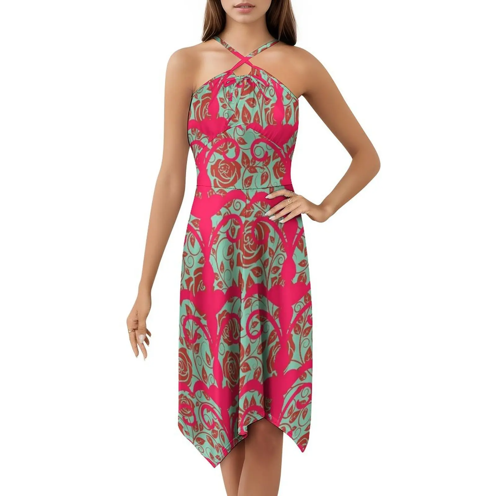 Floral Pattern Boho Chic Dress Elegant Fashion Beach Wedding Party Gown Flower Floral Pattern Flora Traditional Women's Clothing