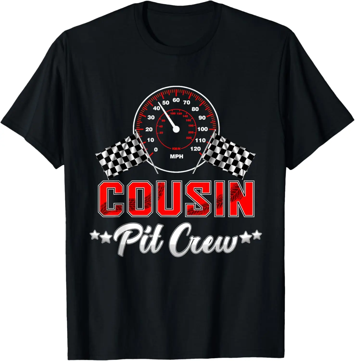 Cousin Racing Car Birthday Party Family Matching Pit Crew T-Shirt