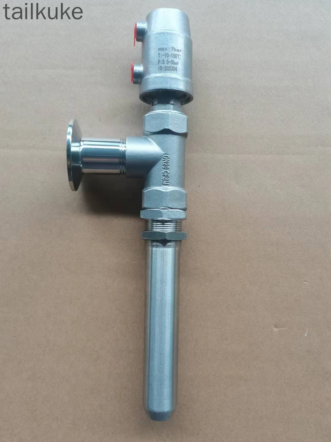 Linear Filling Machine Accessories Stainless Steel Anti Drip DN15 Pneumatic Filling Valve Discharge Nozzle Liquid Filling Head