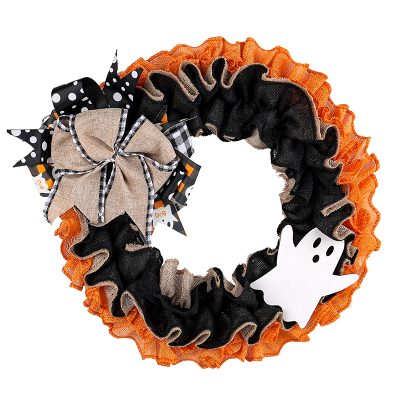Halloween Wreath, Ghost Holiday Indoor Decorative Garland Front Door Wreath Party Favor