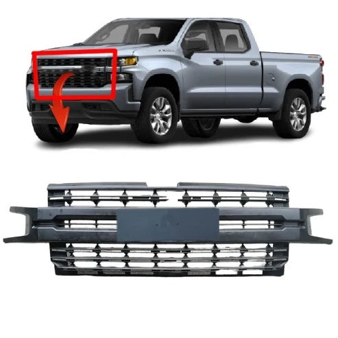 

Car Accessories Black Front Grille for chevy Chevrolet Silverado 1500 2019 2021 2022 2023 Oem 84511036custom