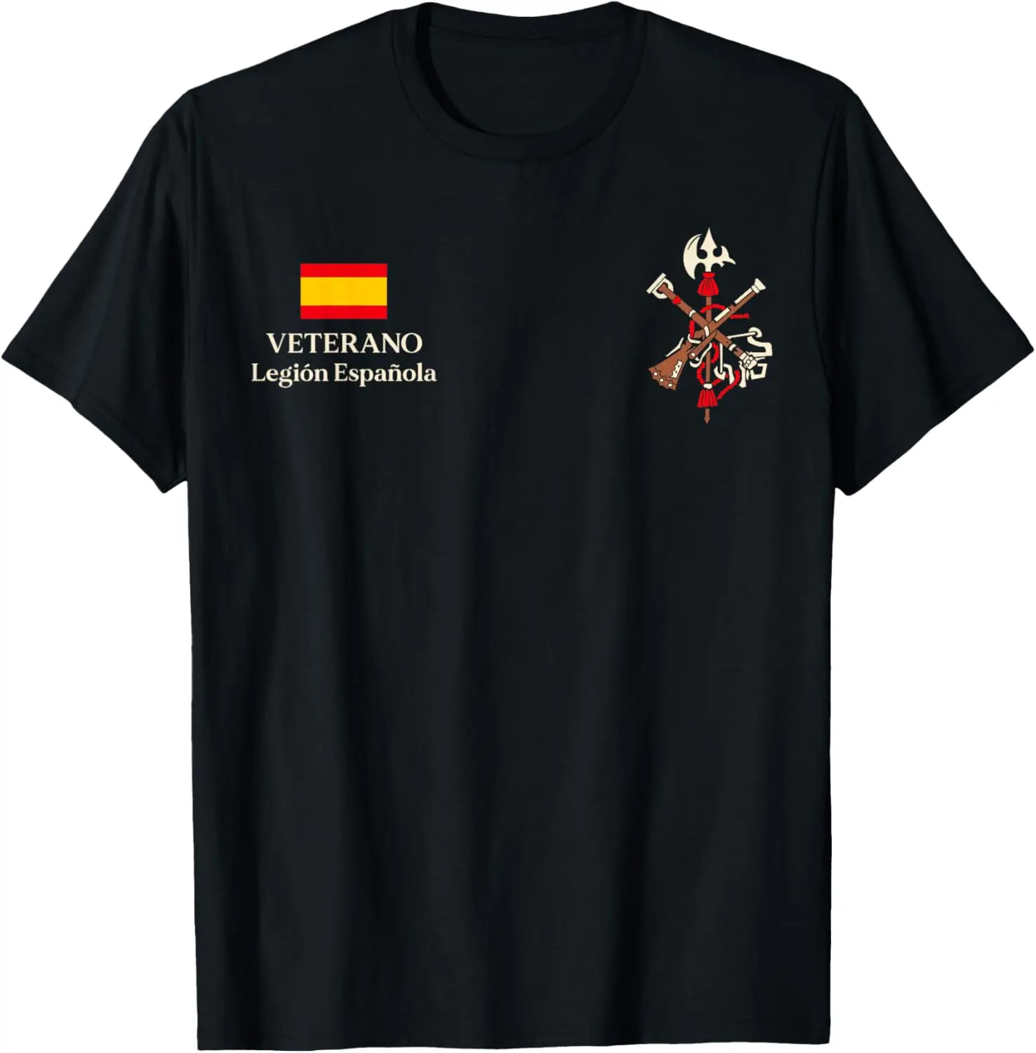 

Veterano Legión Española Ejercito Español Honor España Camiseta T-shirt Short Sleeve Casual 100% Cotton Shift