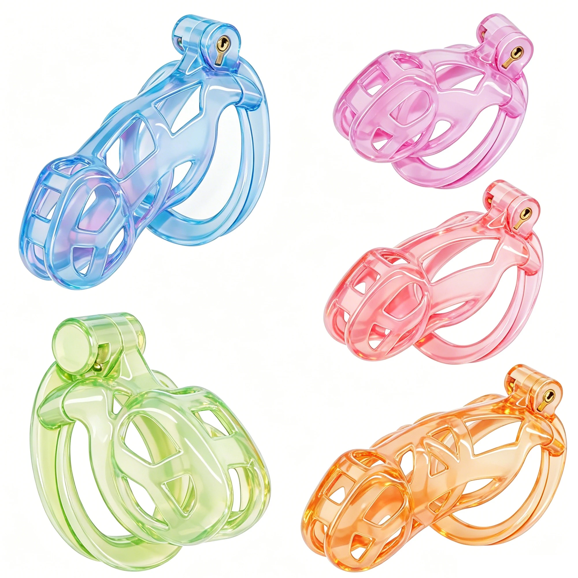 New Mamba Chastity Cage Embedded Small Lock with Catheter Cock Lock Male Abstinence Escape Prevention Adult Erotic Sex Toys