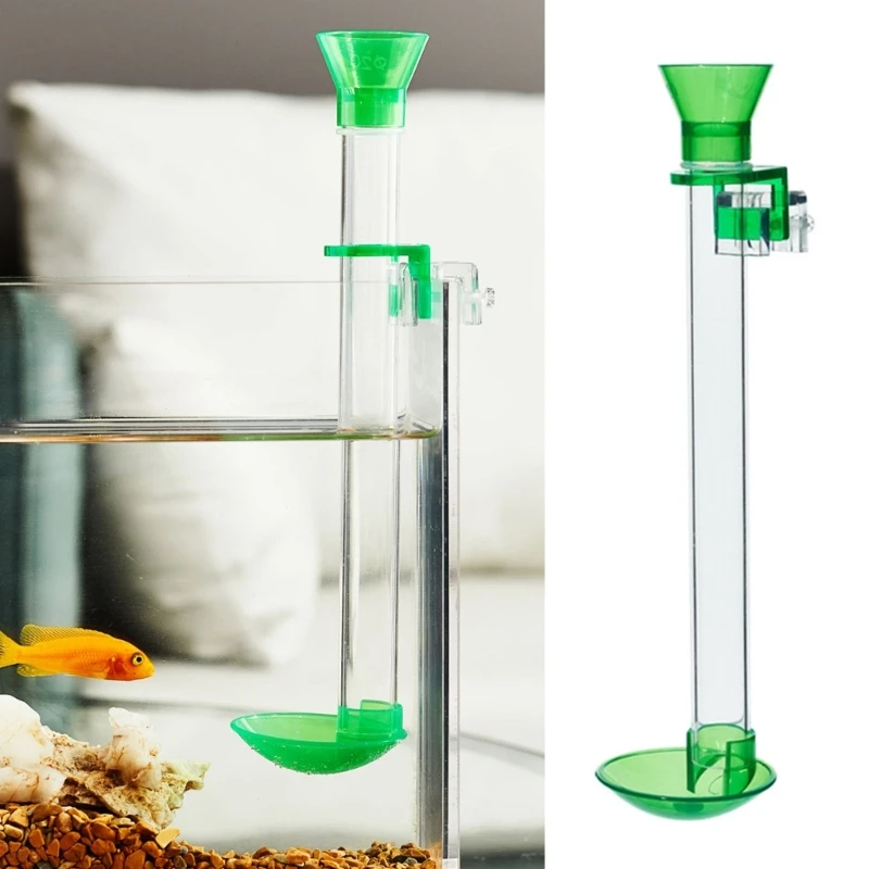 Aquarium Feeding Tube Acrylic Fish Shrimp Feeder with Feeding Bowl Dish 6 Size Clip to Low Water Level Fish Tanks Dropship