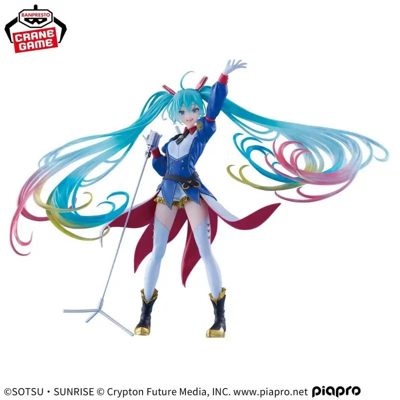 Bandai Original Banpresto Evolve Gundam Hatsune Miku, 21cm, modèle de personnage d'anime en PVC, jouets de collection, cadeaux, en stock