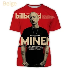 T-shirts Hot Rapper Eminem 3D Print Summer Tees Streetwear Crew Neck Short Sleeve Trap Rap T Shirt Oversized Men Women kids Tops