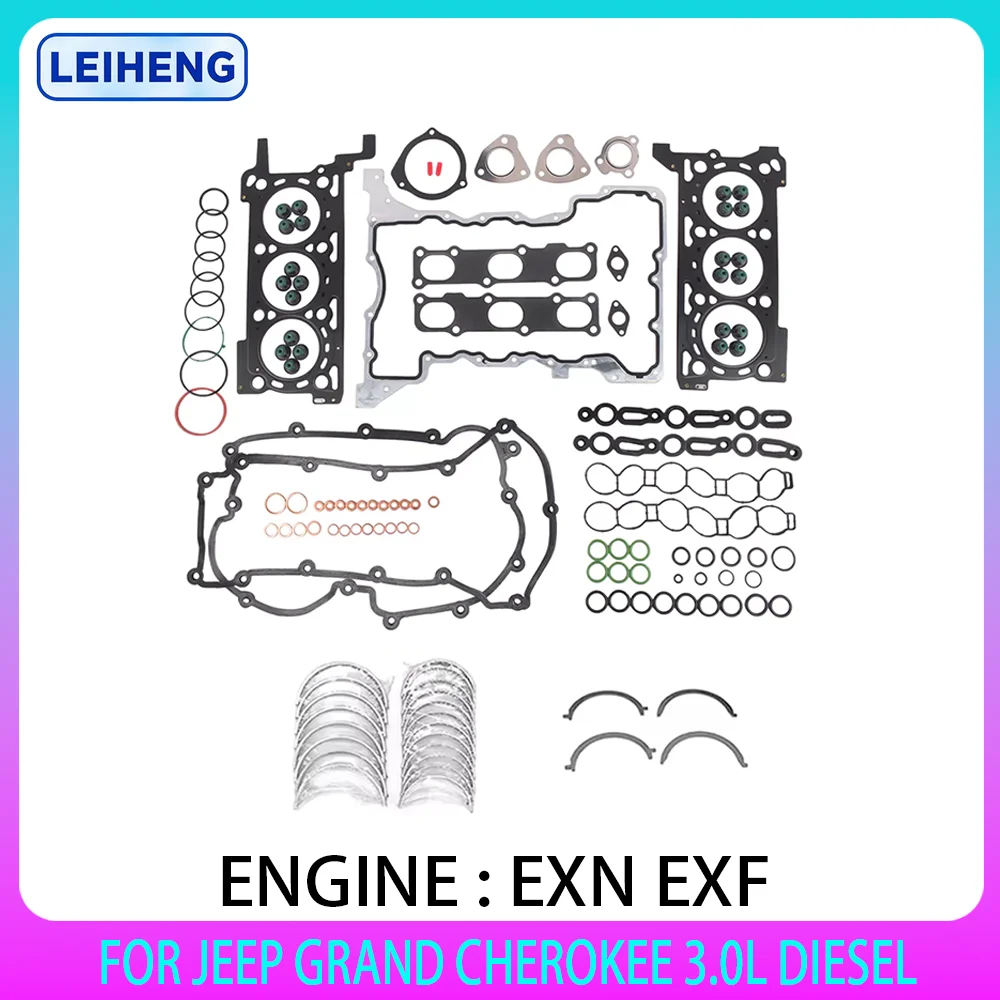 

Engine repair Full Head Gasket Set Main Connecting Rod Bearing Fit For Jeep Grand Cherokee Diesel EXF 3.0L 3.0 L T V6 2014-2019